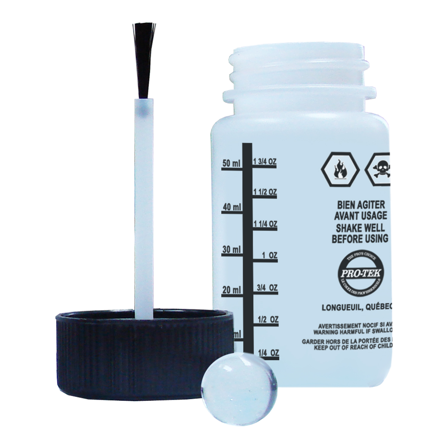 PAINT TOUCH UP BOTTLES FOR TOUCH UP PAINT WITH APPLICATOR BRUSH IN CAP  ( BOX OF 50 )