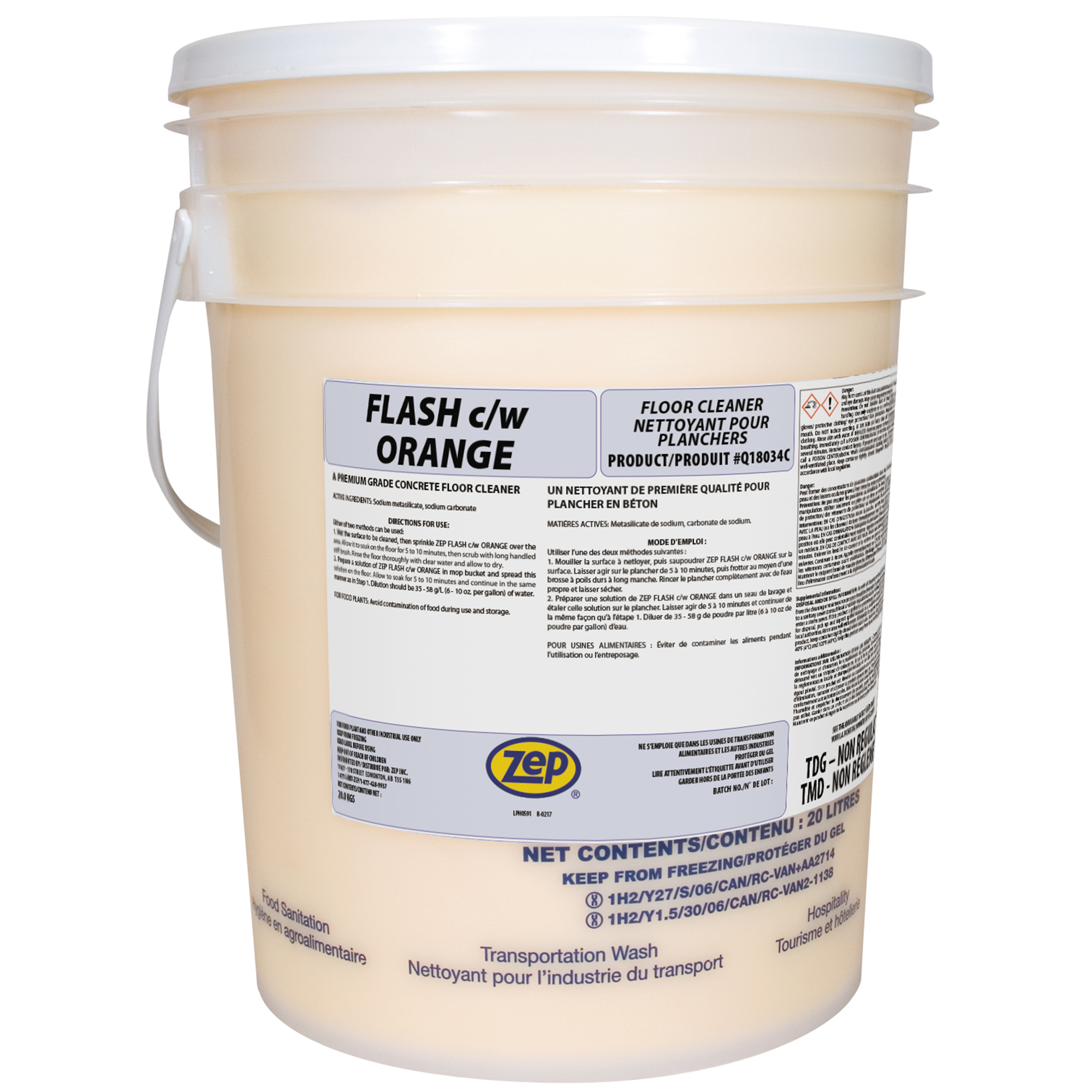 Flash Cleaner with Orange Floor Cleaner - 20 L