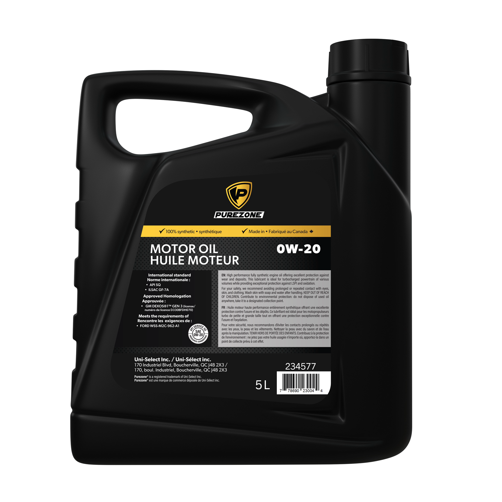 Huile moteur synthétique 0W20 dexos™ - 5L
