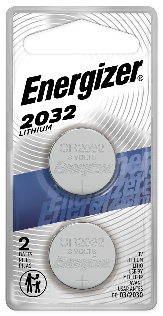 Energizer 2032 Batteries (2 Pack), 3V Lithium Coin Batteries
