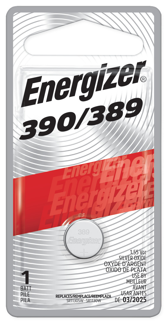 Energizer 389 Silver Oxide Button Battery, 1 Pack