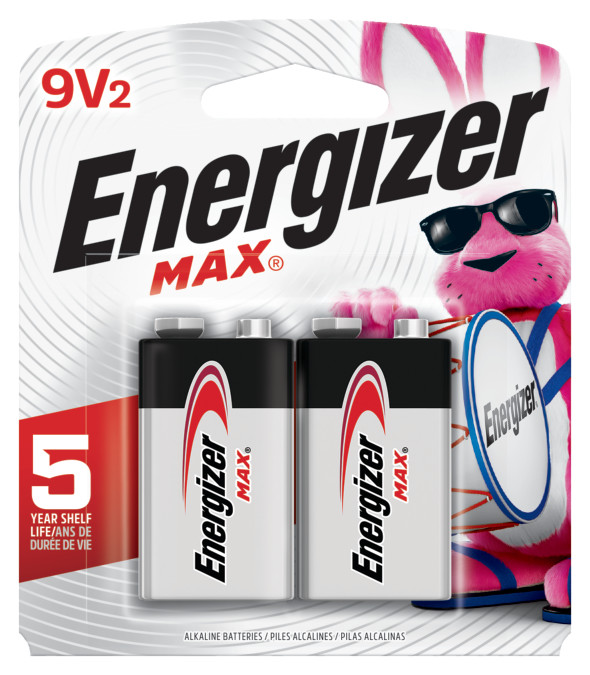 Energizer MAX 9V Batteries (2 Pack), Alkaline