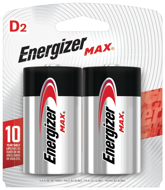 Energizer MAX (2 Pack), D Cell Alkaline Batteries