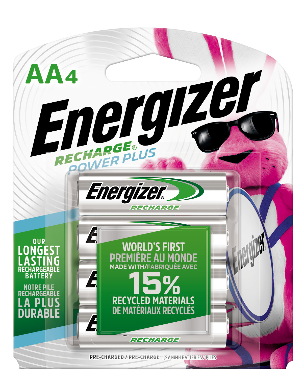 Energizer Power Plus Rechargeable AA Batteries (4 Pack)