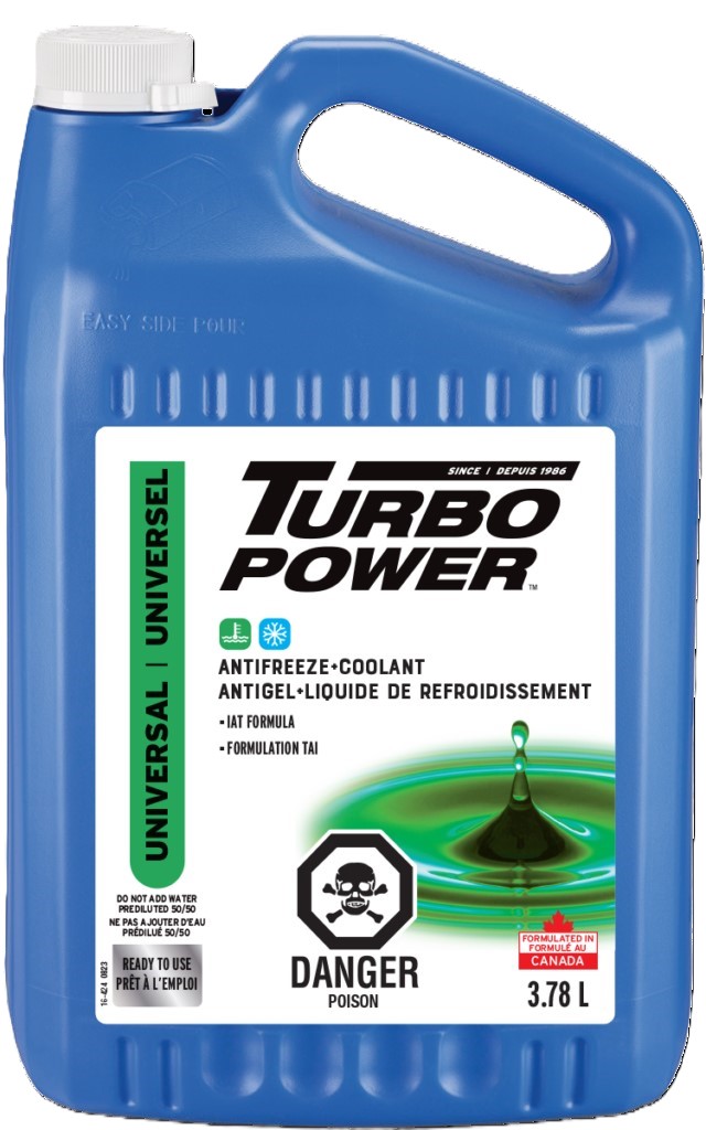 Turbo Power - 50/50 Pre-Diluted Antifreeze/Coolant, Universal All-Season, 3.78 L