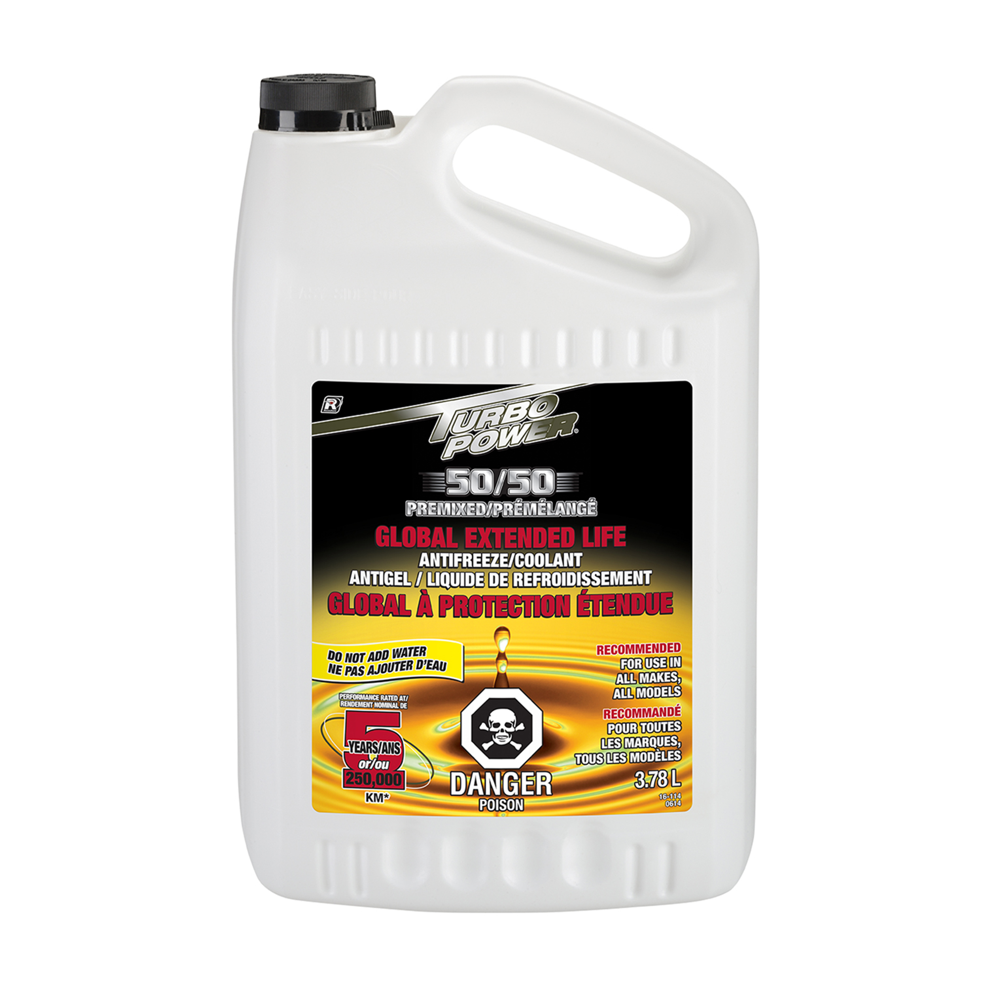 Turbo Power - 50/50 Premixed Antifreeze/Coolant, Global Extended Life, 3.78 L
