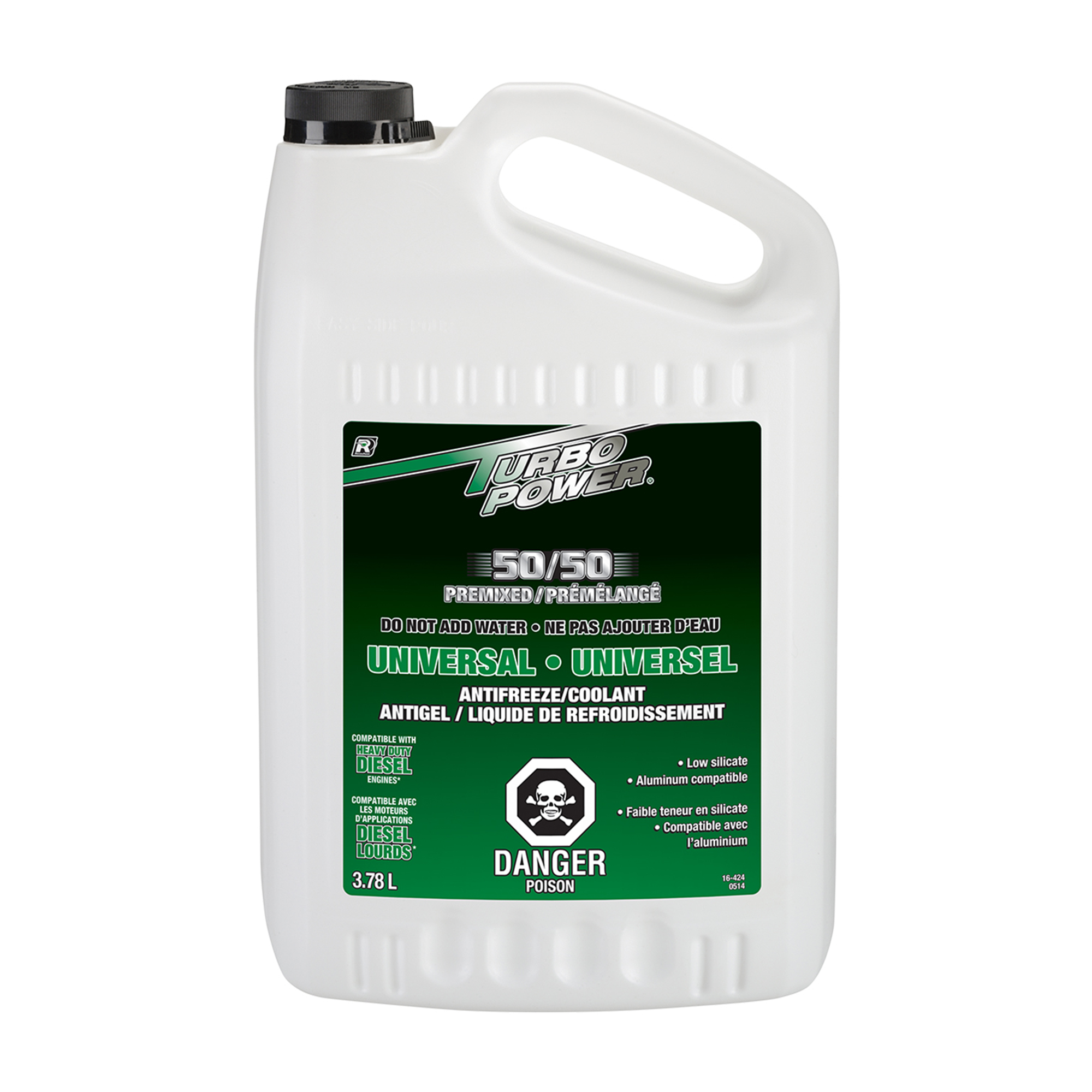 Turbo Power - 50/50 Pre-Diluted Antifreeze/Coolant, Universal All-Season, 3.78 L