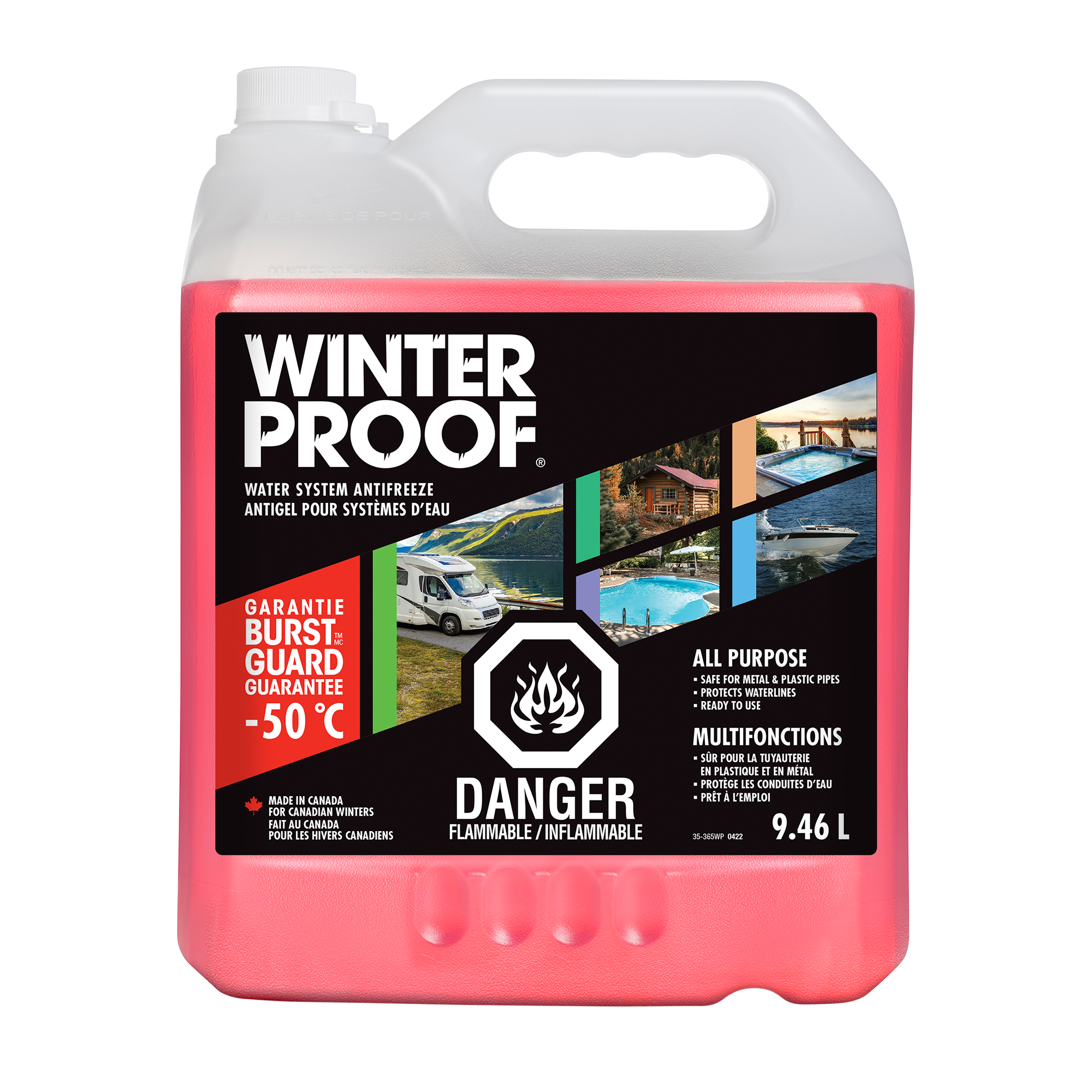 WinterProof™ - All Purpose Water System Antifreeze with BurstGuard™ Guarantee -50°C, 9.46 L