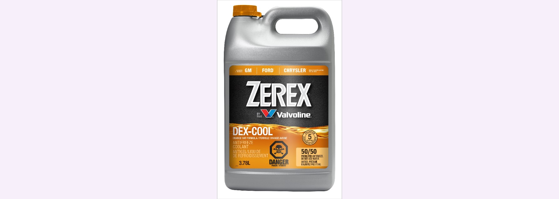 Antigel/liquide de refroidissement Zerex™ DEX-COOL® 50/50 prêt à l'emploi, 3,78 L