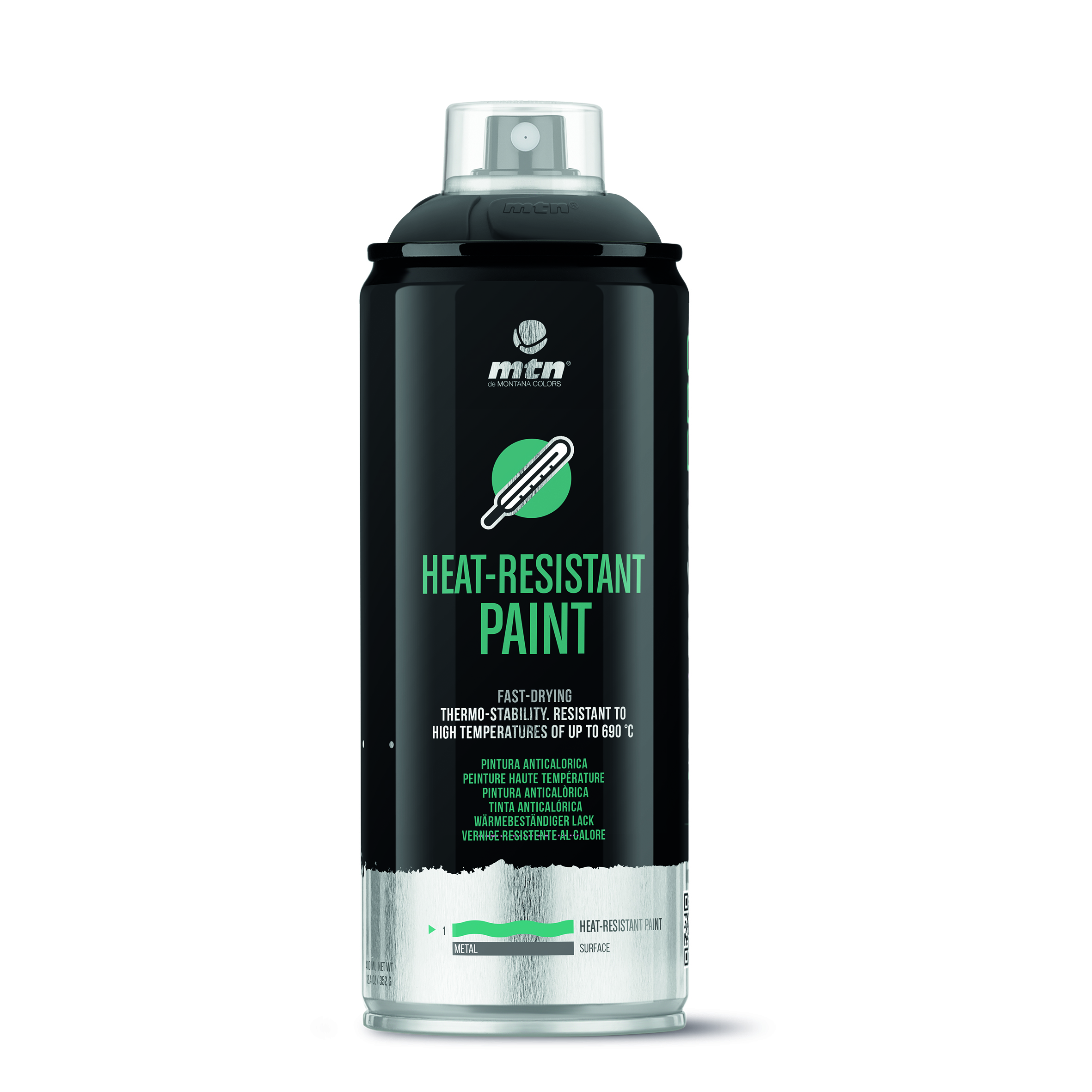 MTN PRO Heat - Resistant Paint Black 400ml