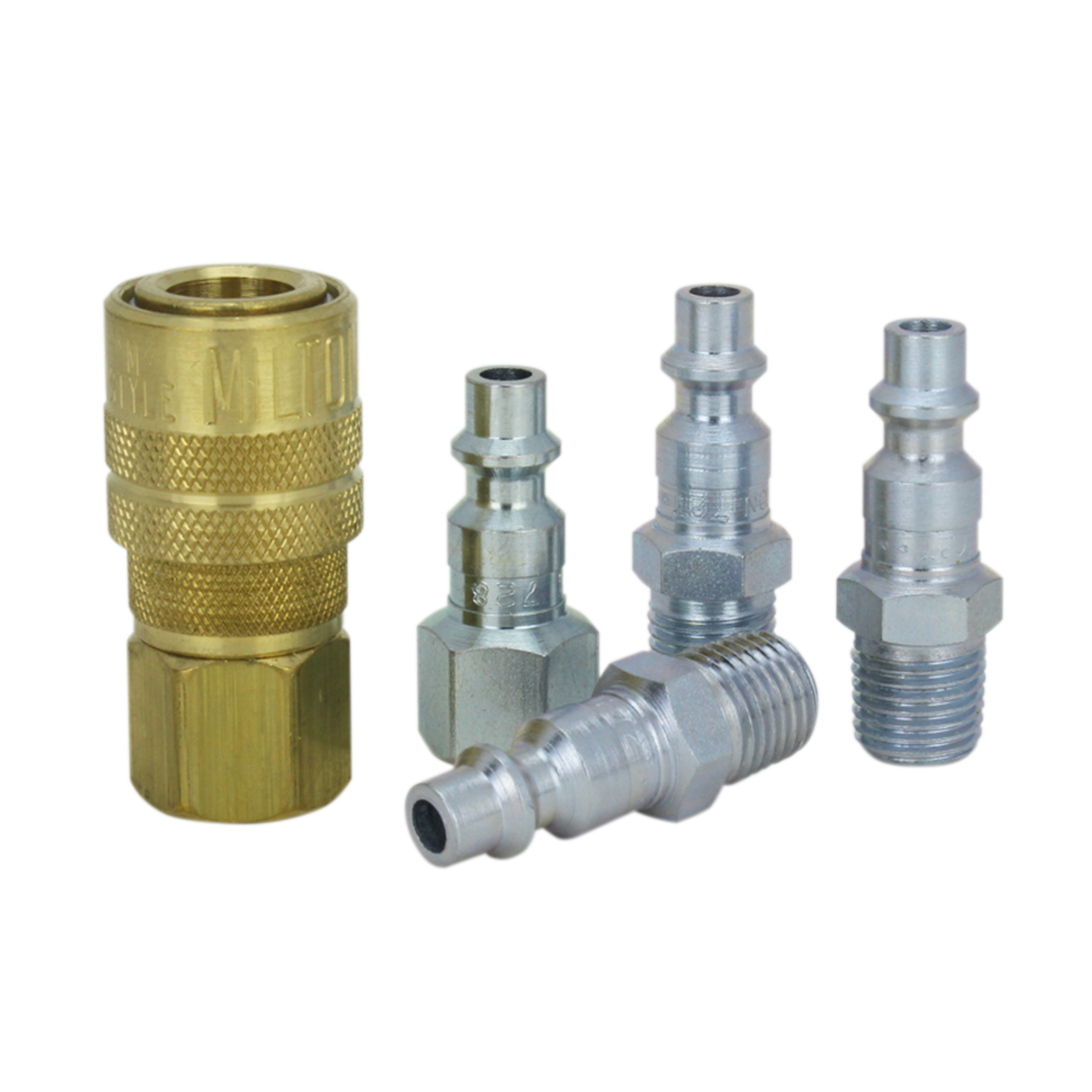 Milton® (S-211) 1/4" NPT M-Style Coupler and Plug Kit, (5-Piece)